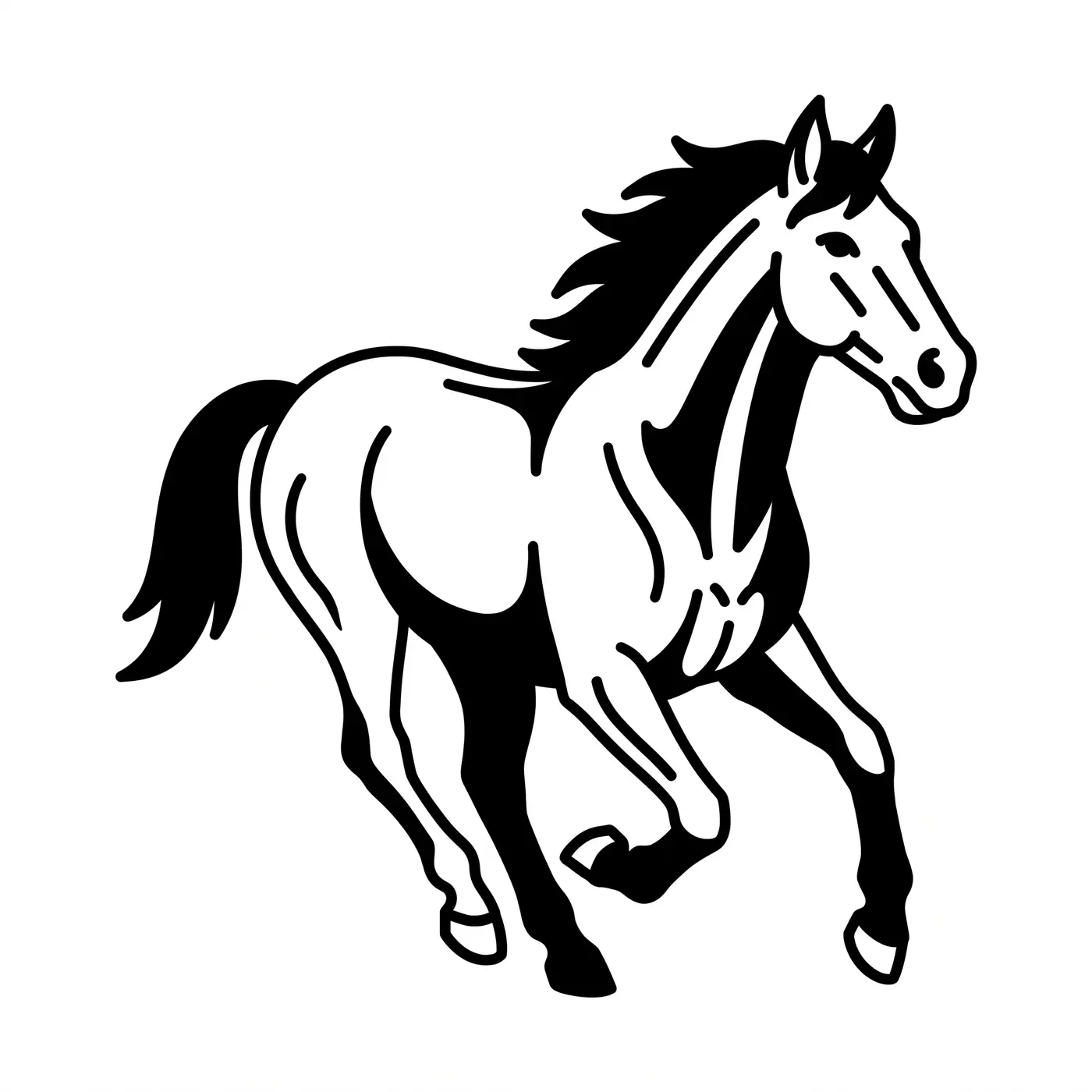 Traditional Running Horse
