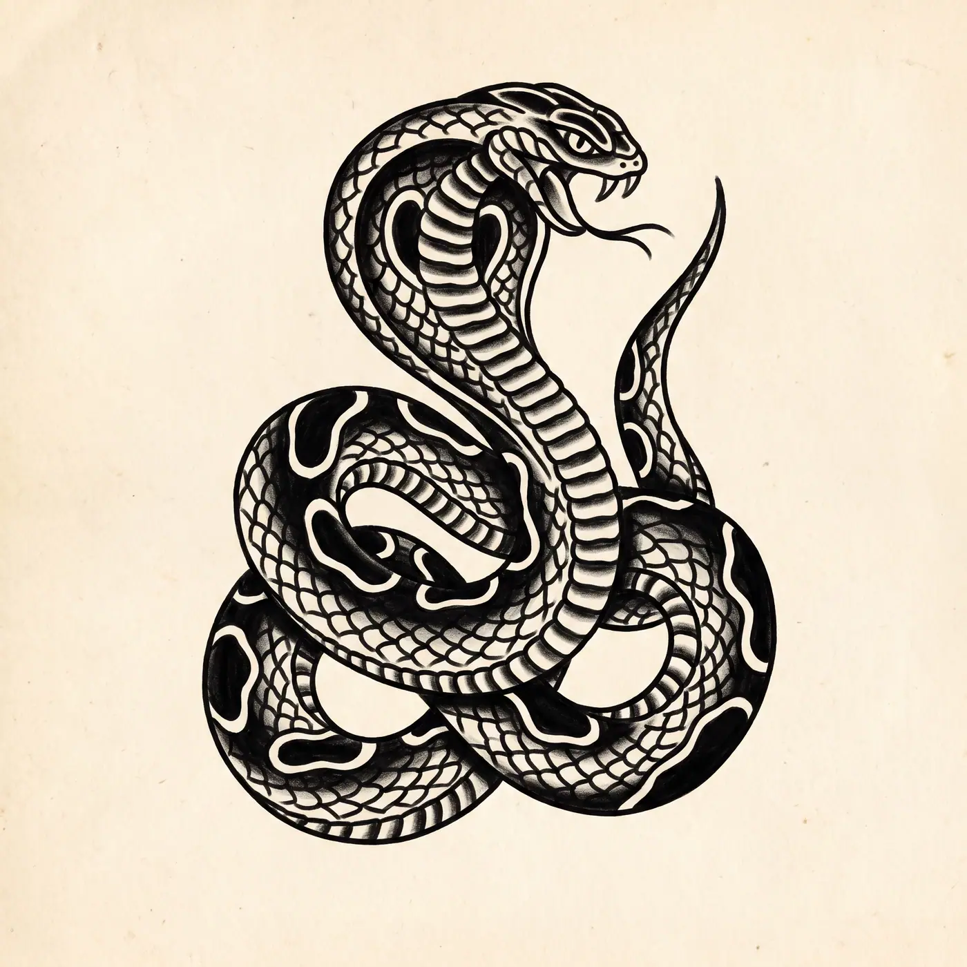 Traditional Snake Coiled