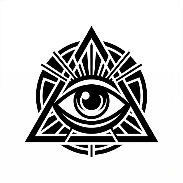 Blackwork All Seeing Eye