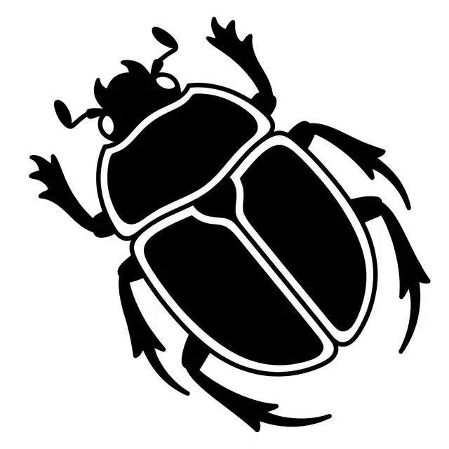 Blackwork Beetle Scarab