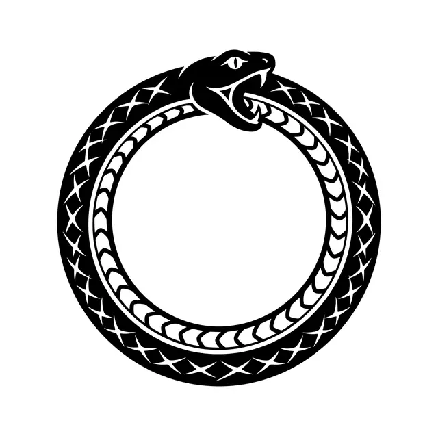 Blackwork Ouroboros Ring