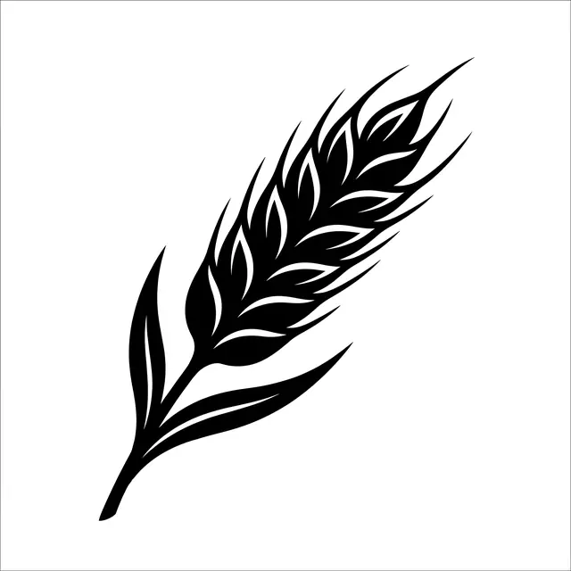 Blackwork Wheat Stalks