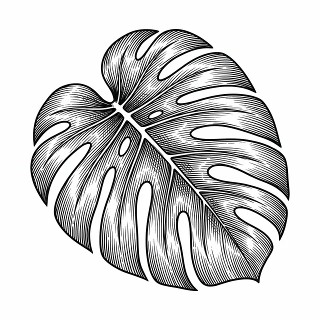 Botanical Monstera Leaf