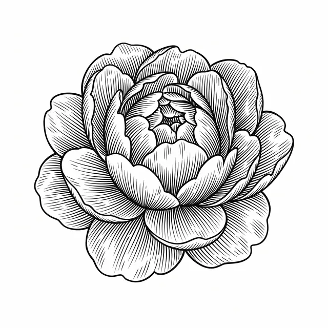 Botanical Peony Bloom