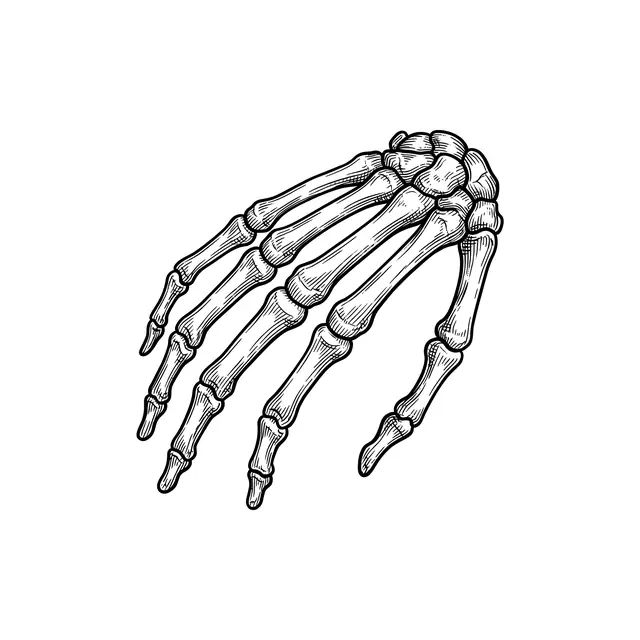 Botanical Skeleton Hand