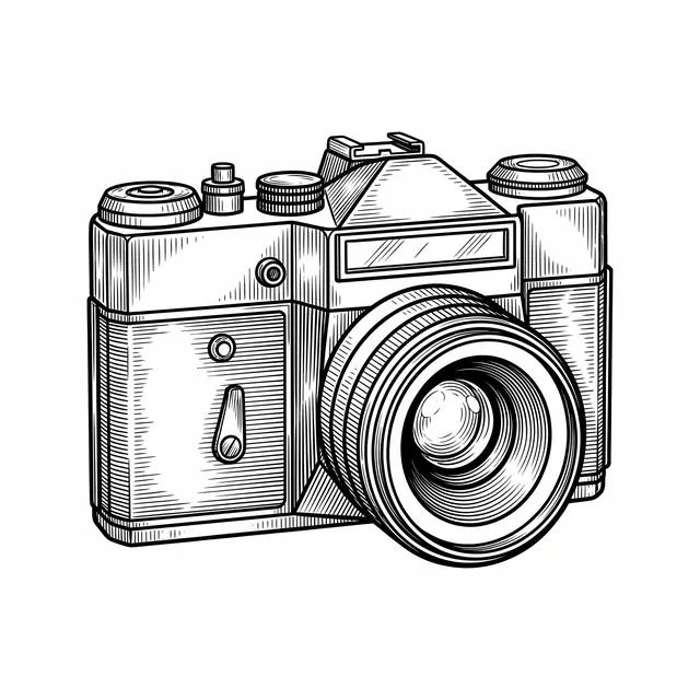 Botanical Vintage Camera