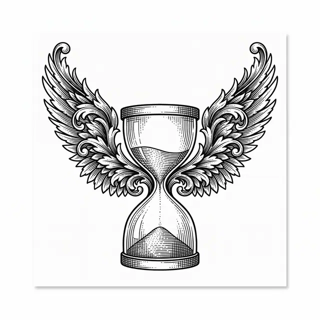Botanical Winged Hourglass