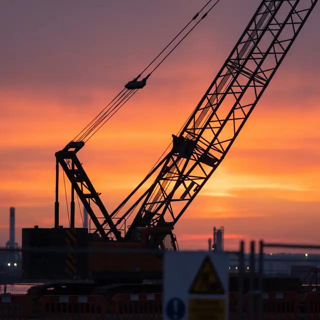 Crane Lifting Boom Silhouette
