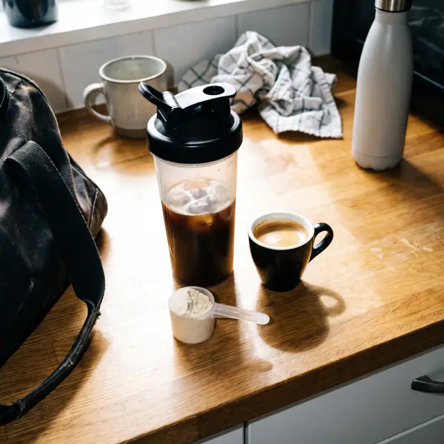 Protein coffee iced coffee shaker bottle espresso shot