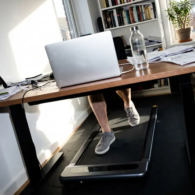 Walking pad standing desk home office feet treadmill exercise