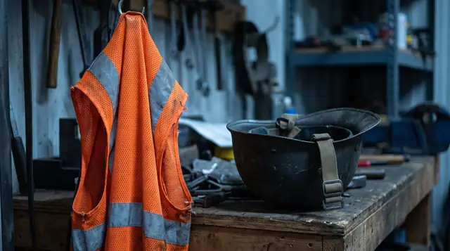 Reflective vest belt helmet construction safety gear
