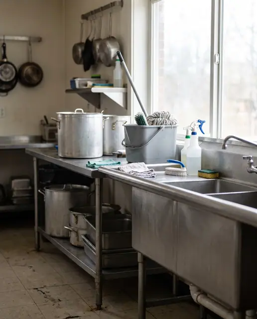 Commercial restaurant kitchen cleaning food preparation hygiene