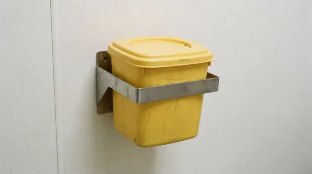 Clinical sharps disposal bin wall mounted medical safety