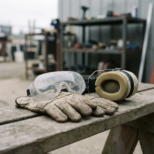 PPE gloves goggles earmuffs safety equipment compliance