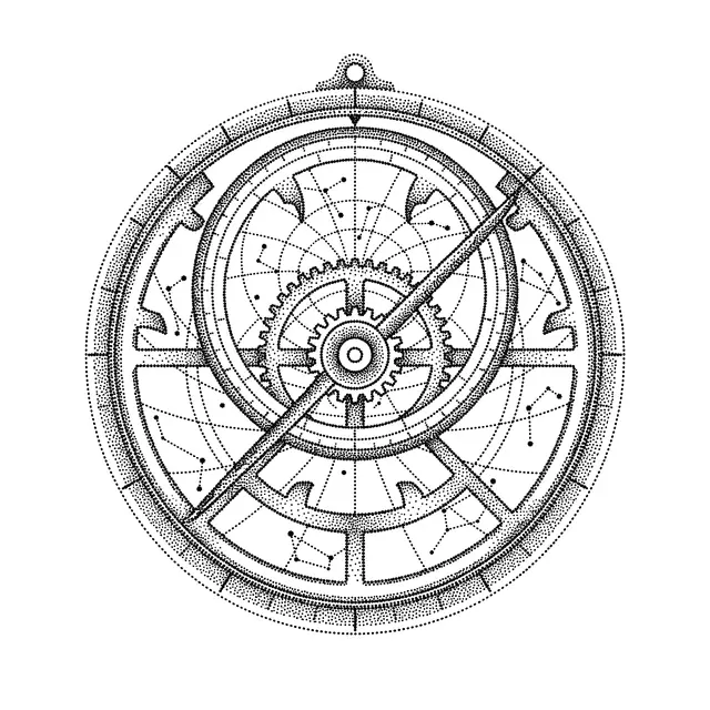 Dotwork Astrolabe