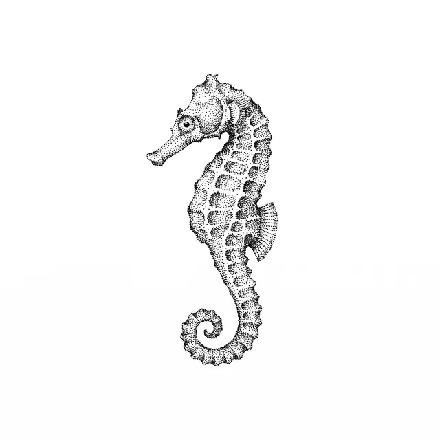 Dotwork Seahorse