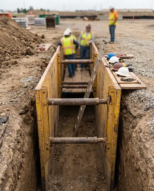 Excavation Site Trench Shoring