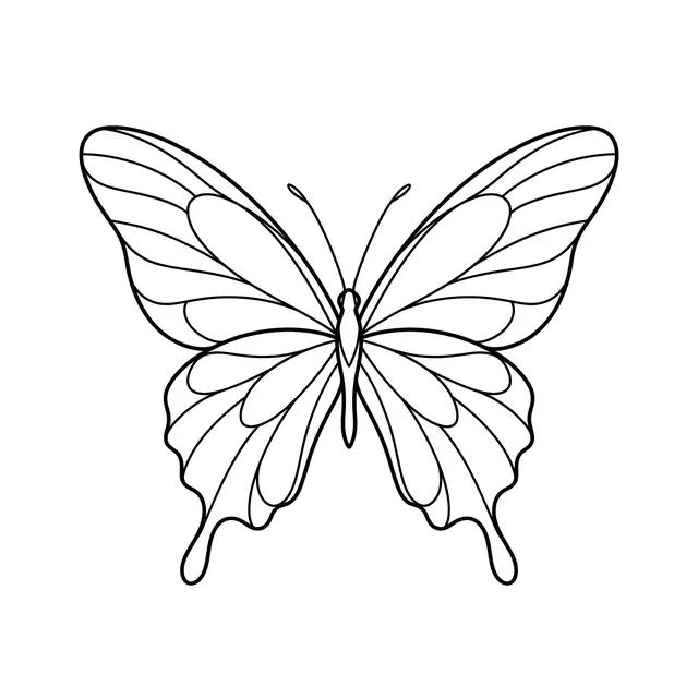 Fineline Butterfly Symmetrical