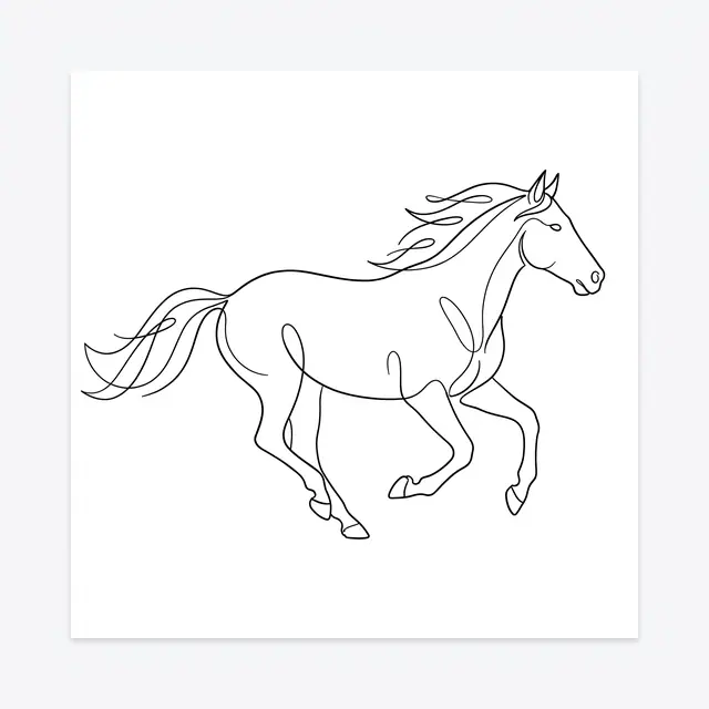 Fineline Running Horse