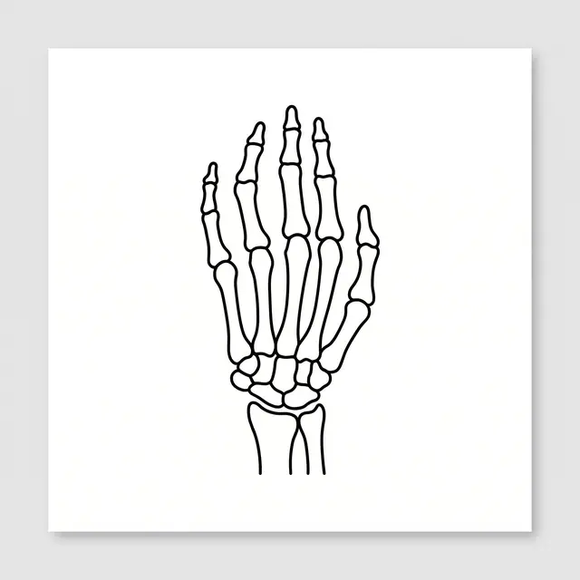 Fineline Skeleton Hand