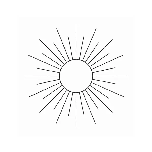 Fineline Sun With Rays