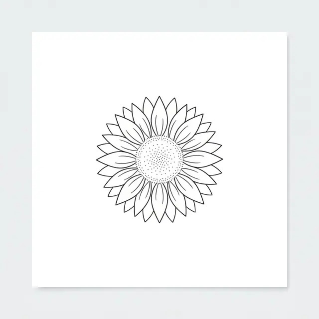 Fineline Sunflower Head