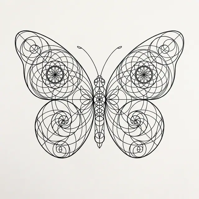 Geometric Butterfly Symmetrical