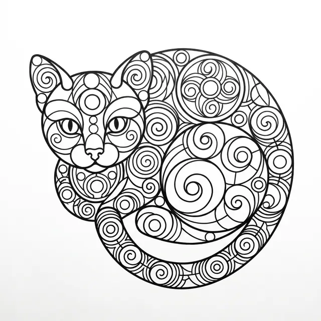 Geometric Curled Cat