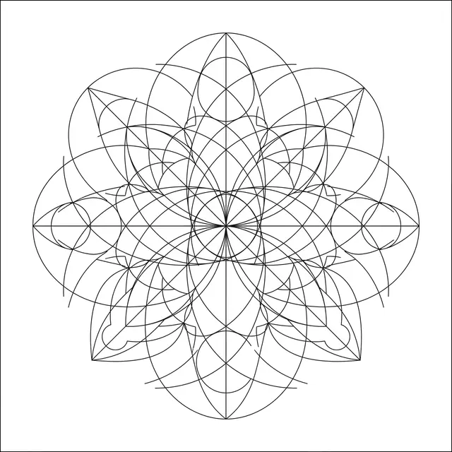 Geometric Lotus Flower