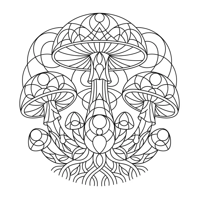 Geometric Mushroom Cluster