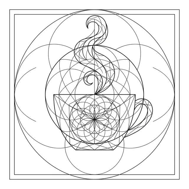 Geometric Teacup With Steam