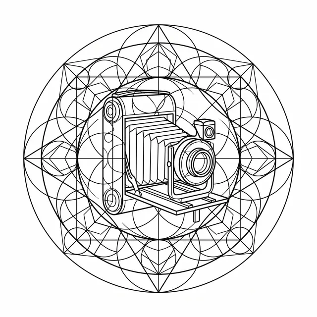 Geometric Vintage Camera