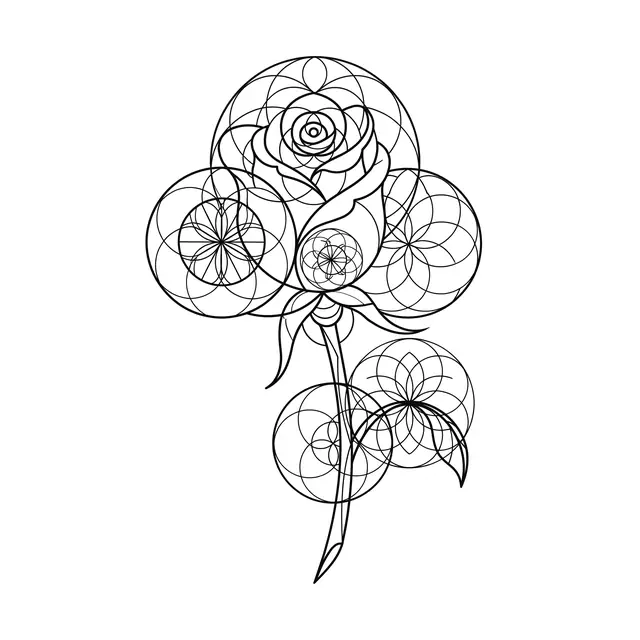 Geometric Wilting Rose