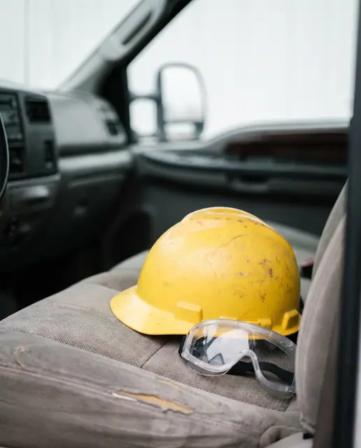 Safety helmet goggles vehicle seat industrial workplace protection