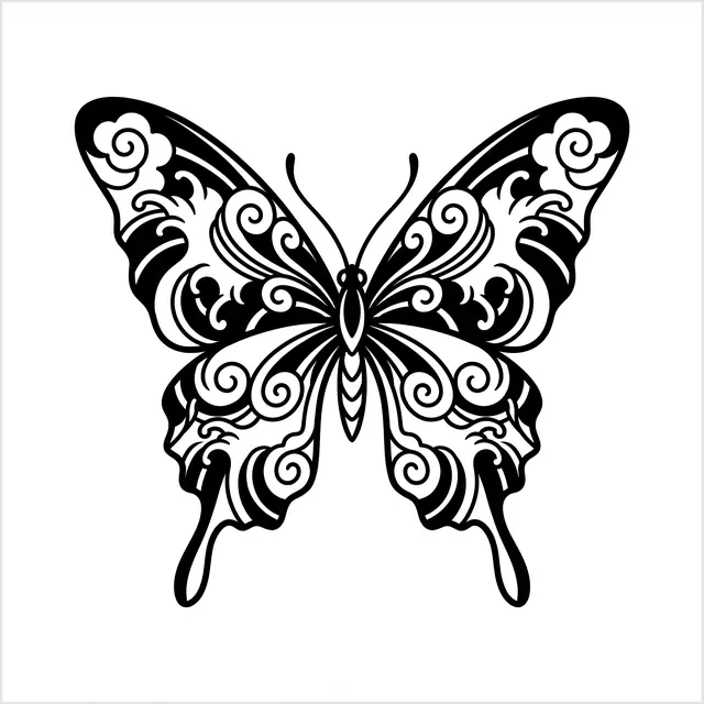 Japanese Butterfly Symmetrical