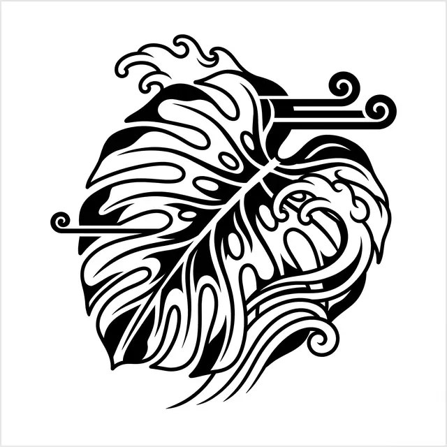 Japanese Monstera Leaf