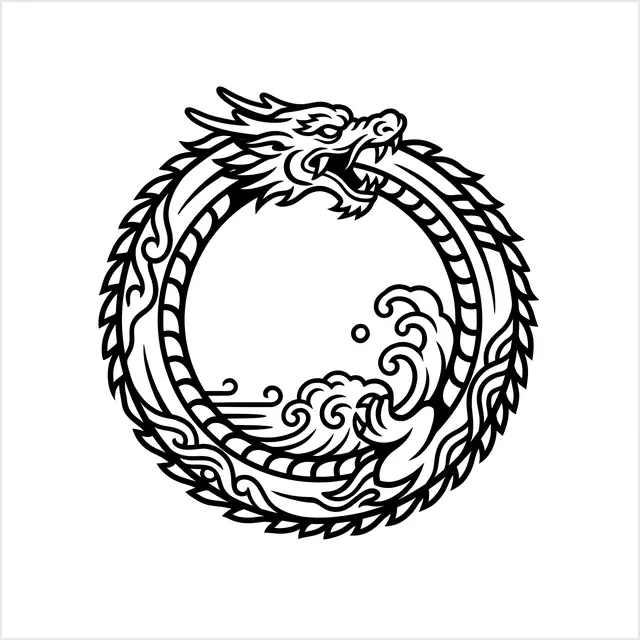Japanese Ouroboros Ring