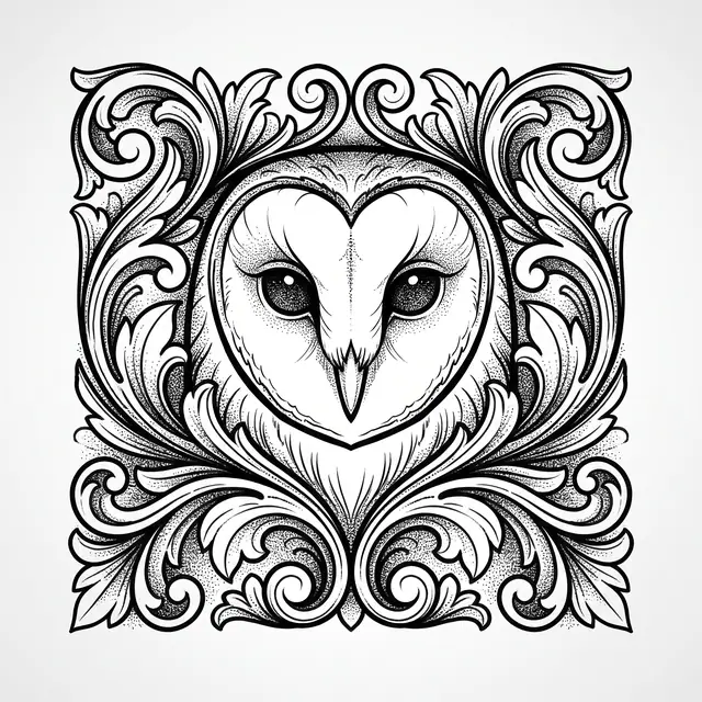 Neotrad Barn Owl Face
