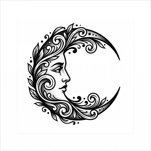 Neotrad Crescent Moon Face
