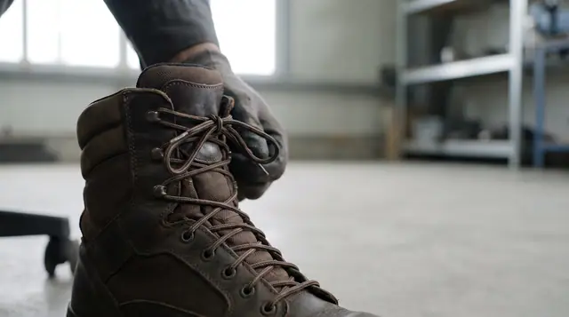 Safety Footwear Laces Macro