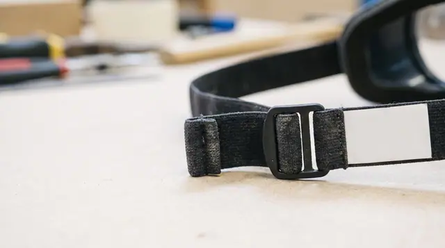 Goggle head strap buckle adjustable eye protection close up