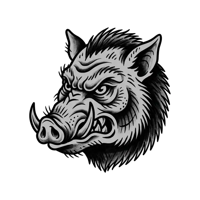 Traditional Boar Head
