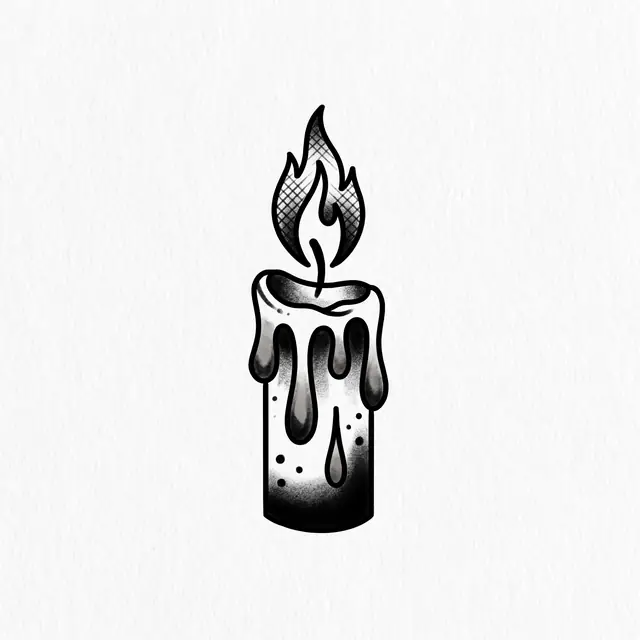 Traditional Burning Candle
