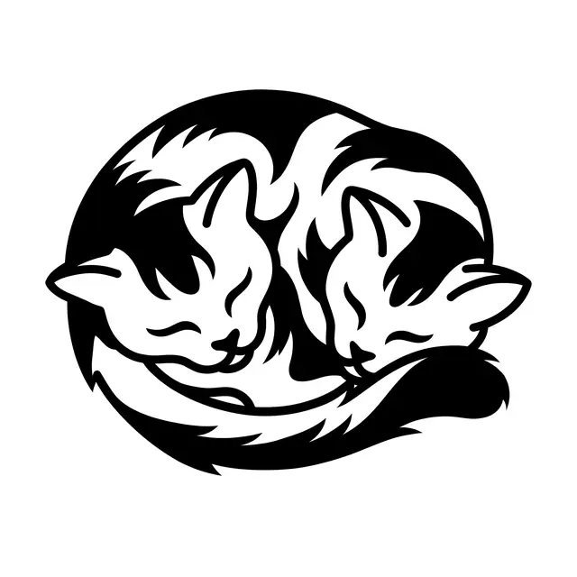 Traditional Curled Cat