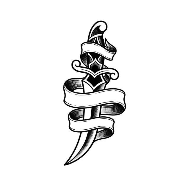 Traditional Dagger With Banner