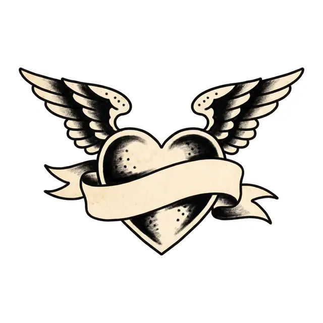 Traditional Heart With Banner