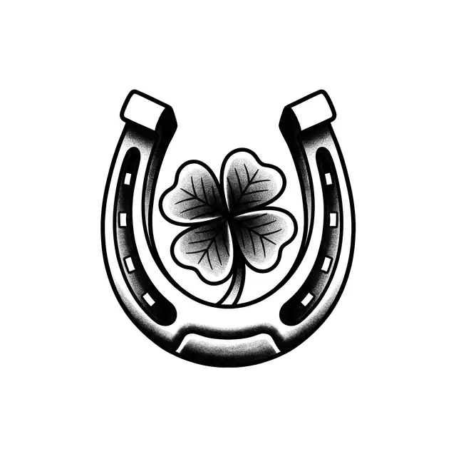 Traditional Horseshoe With Clover