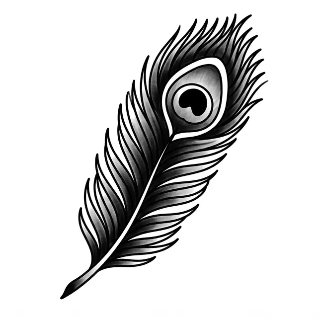 Traditional Peacock Feather