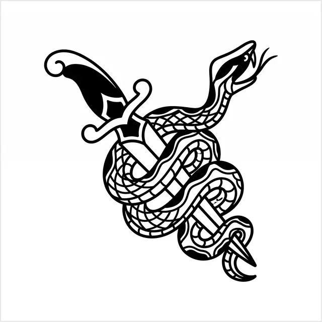 Traditional Snake And Dagger