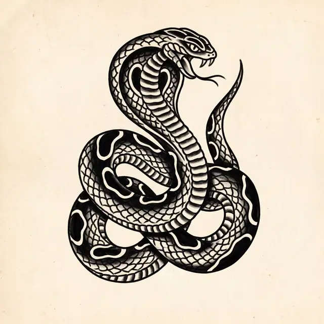 Traditional Snake Coiled